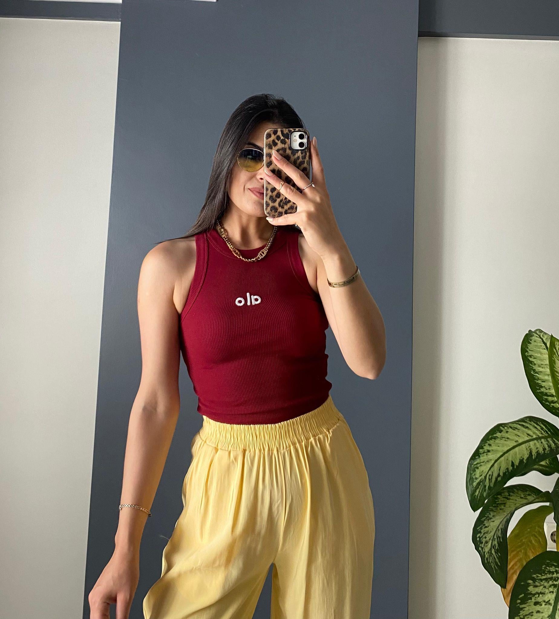 BORDO   HALTER YAKA BADİ