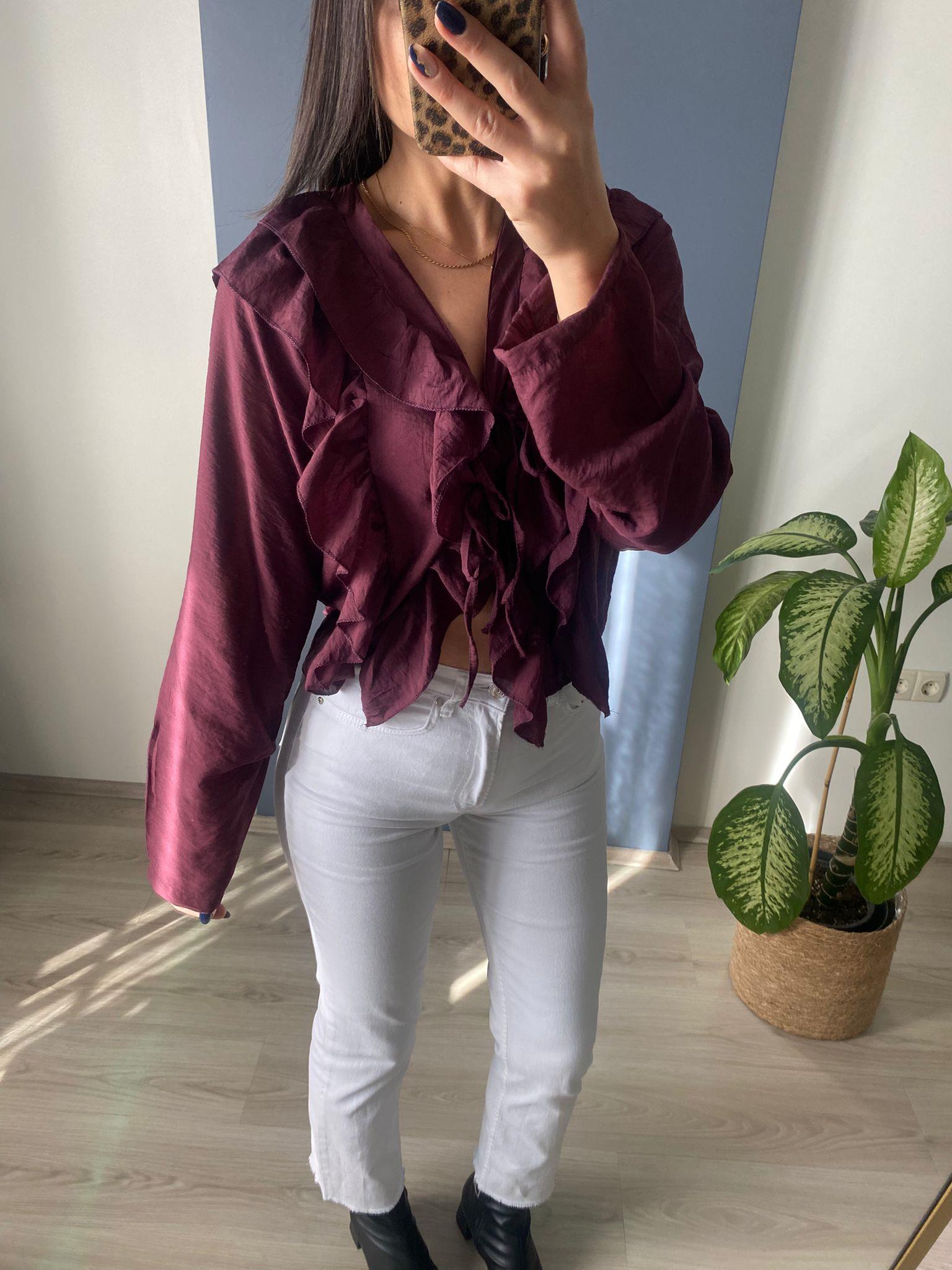 BORDO VALONLU BLUZ