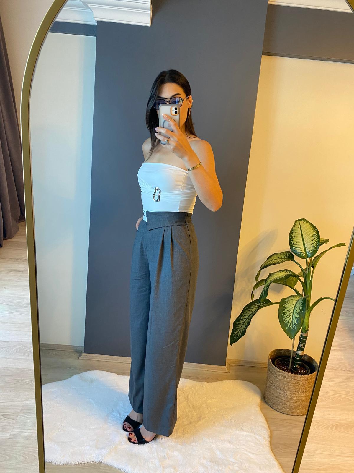 GRİ PALAZZO PANTALON