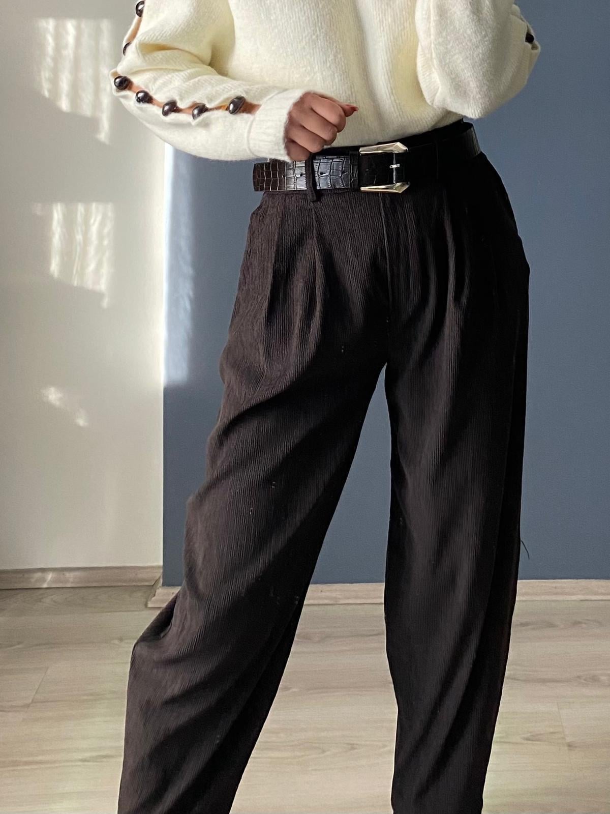 KADİFE HAVUÇ PANTALON-KAHVE