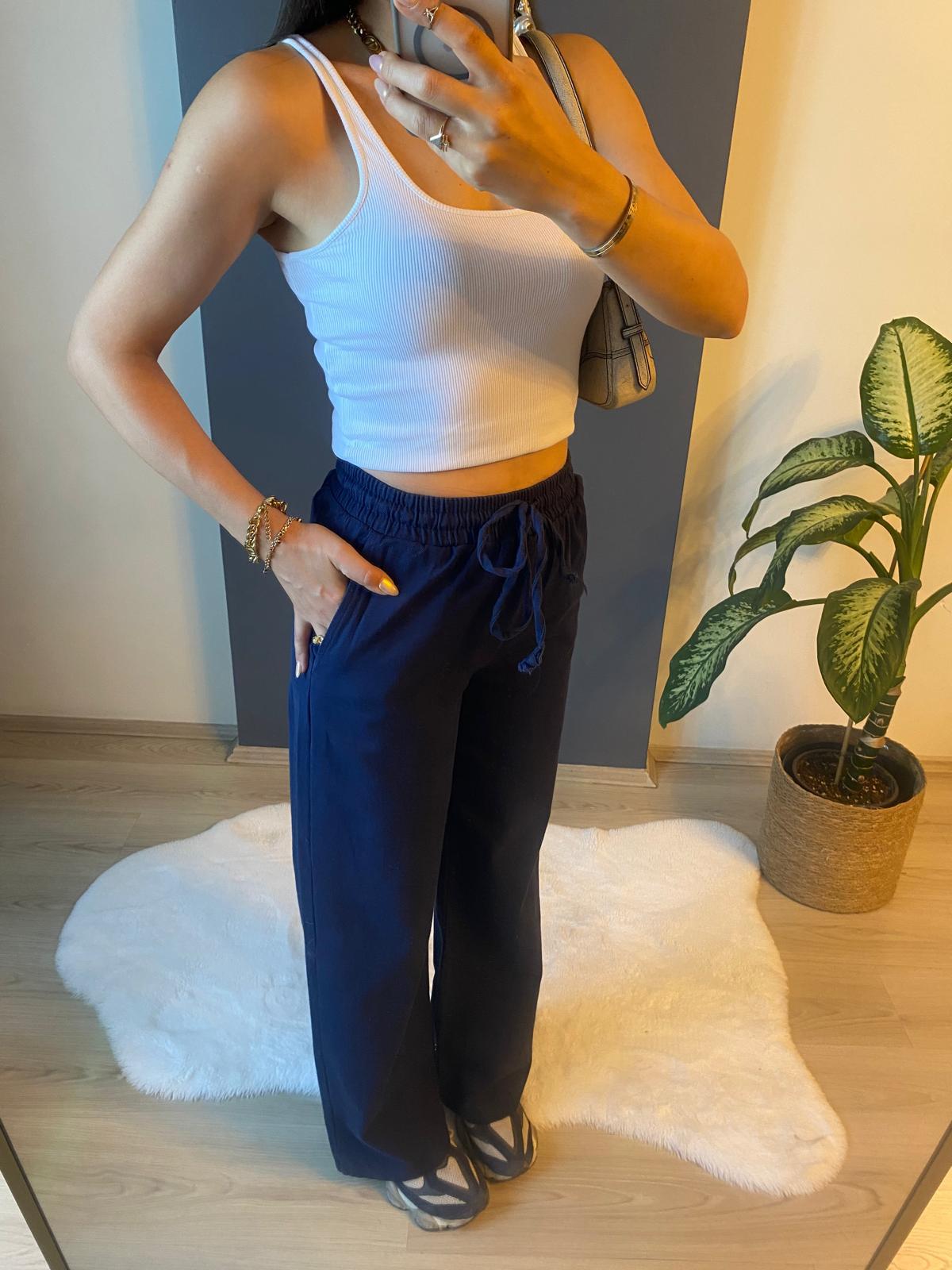 LACİVERT GABARDİN PANTALON