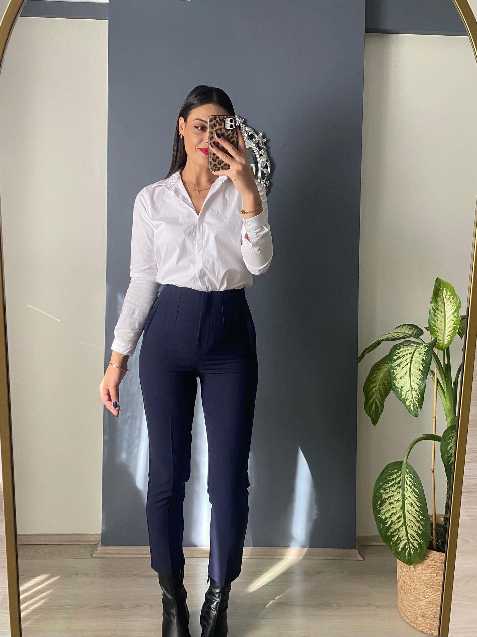 LACİVERT KUMAŞ PANTALON
