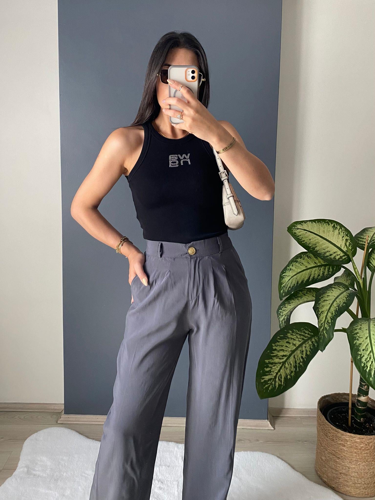 MASSİMO DUTTİ ANTRASİT PALAZZO PANTALON