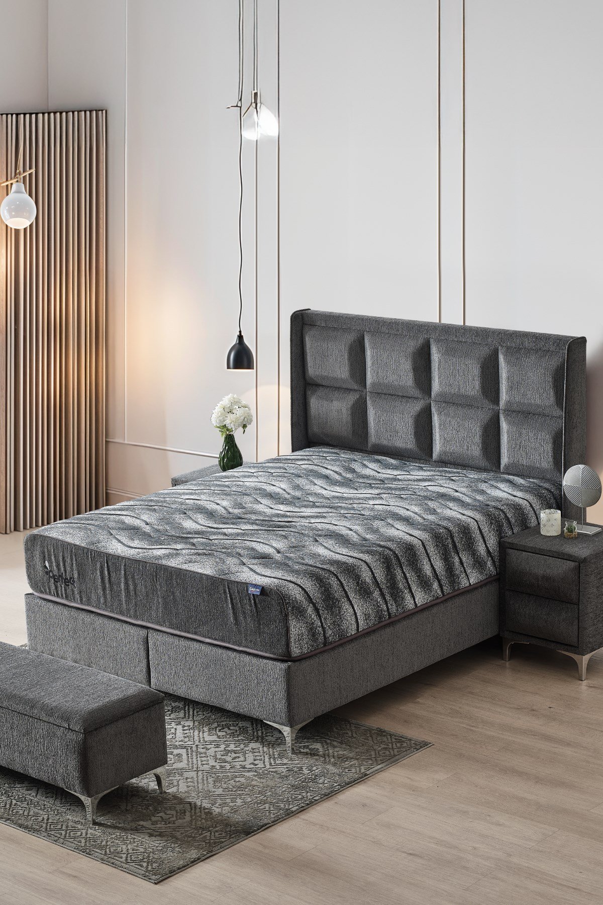 Cennet Yatak Perfect Deluxe 3’lü Uyku Seti – Visco Yatak + Baza + Başlık | Özel Seri | Ortopedik Destekli