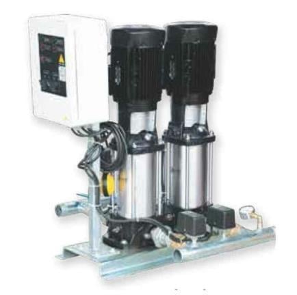 WATER SOUND 2CV32-4T 10 HP 380V KOMPLE PASLANMAZ ÇELİK ÇOK KADEMELİ DİK MİLLİ İNLİNE ÇİFT POMPALI HİDROFOR