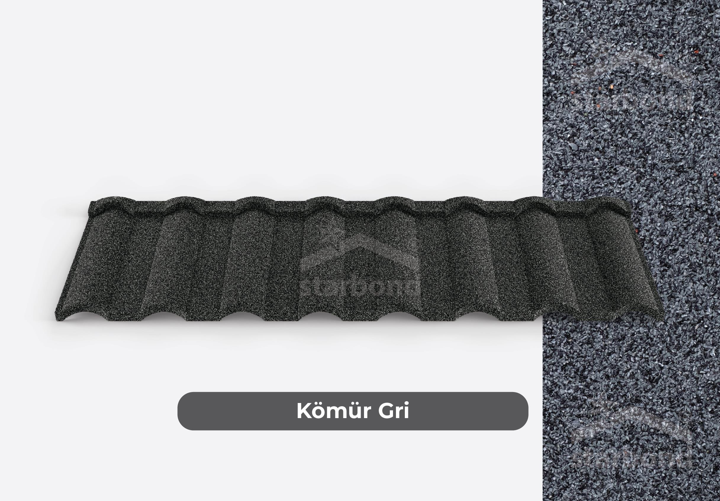 [Alaturka] Metal Kiremit Kömür Gri StarBond Metal