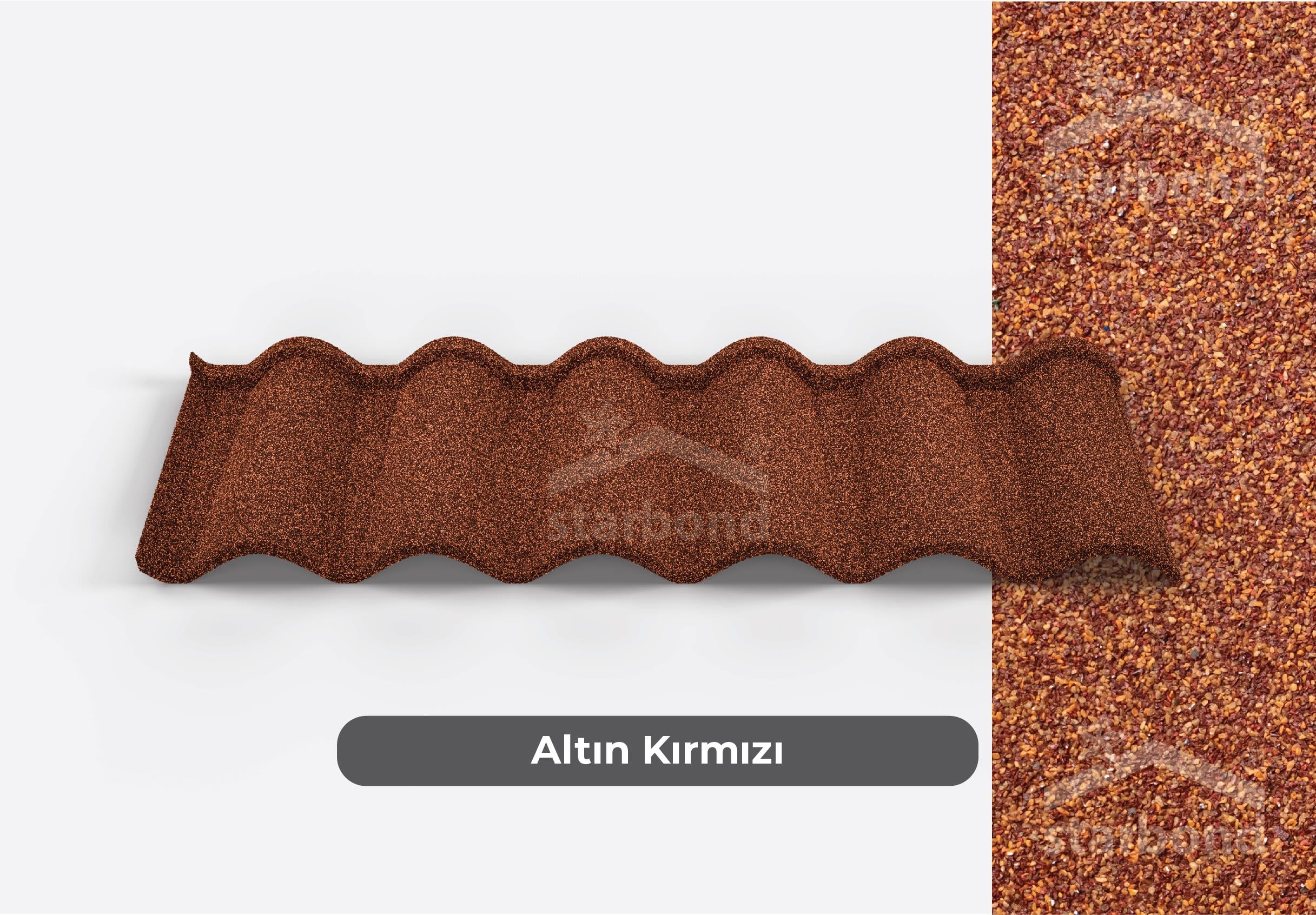 [Ottoman] Metal Kiremit Altın Kırmızı StarBond Metal