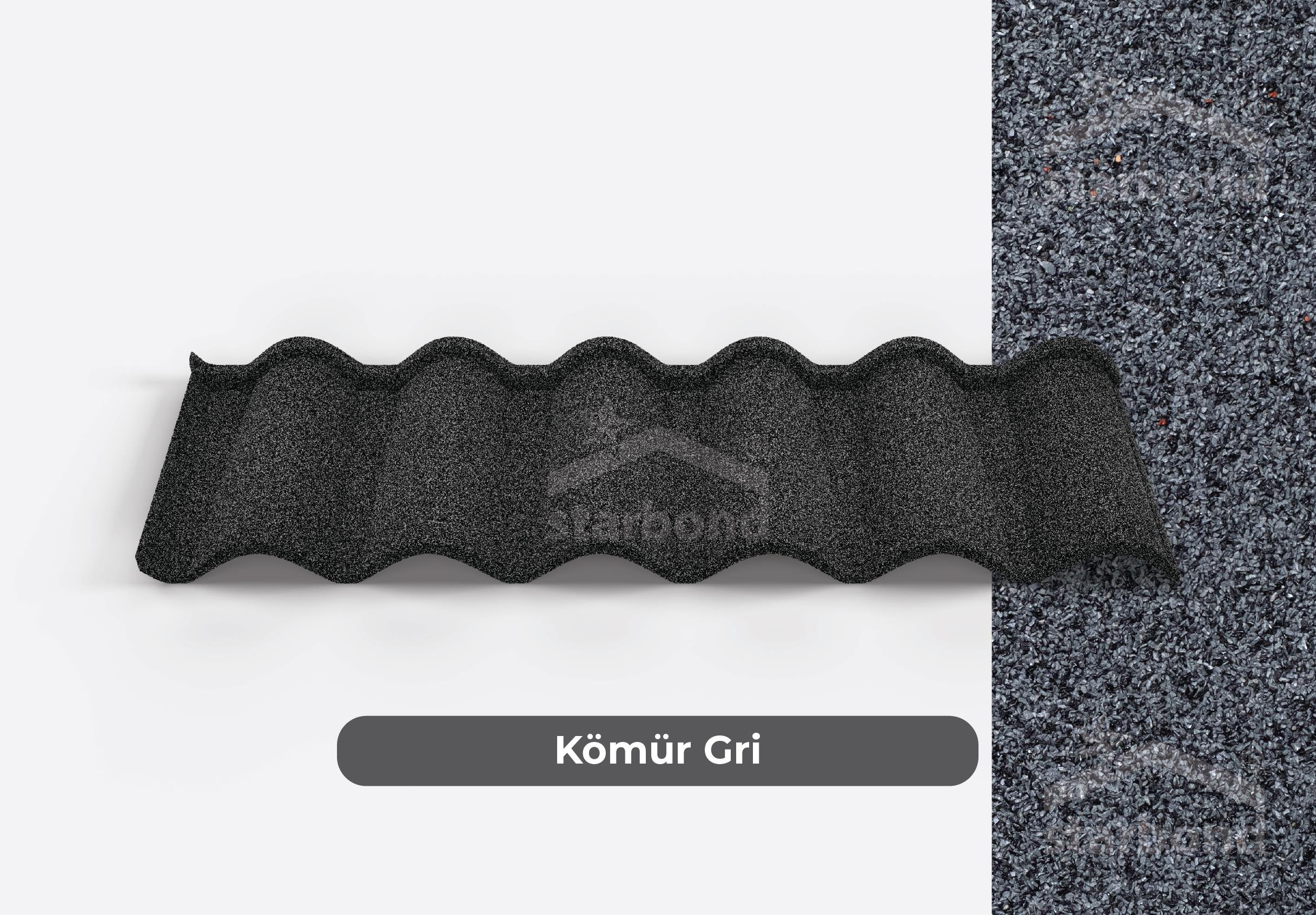 [Ottoman] Metal Kiremit Kömür Gri StarBond Metal