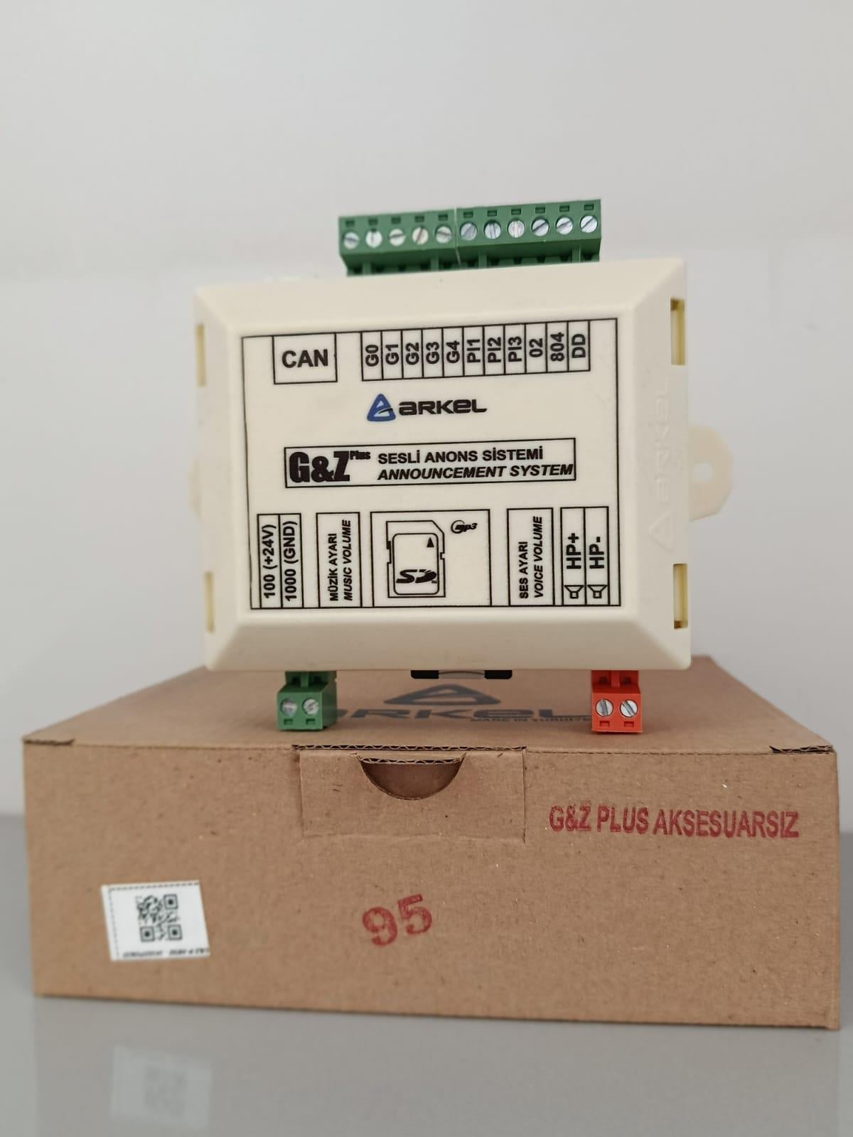 G&Z Plus Asansör Sesli Anons ve Müzik Sistemi ARKEL Marka (Geveze)