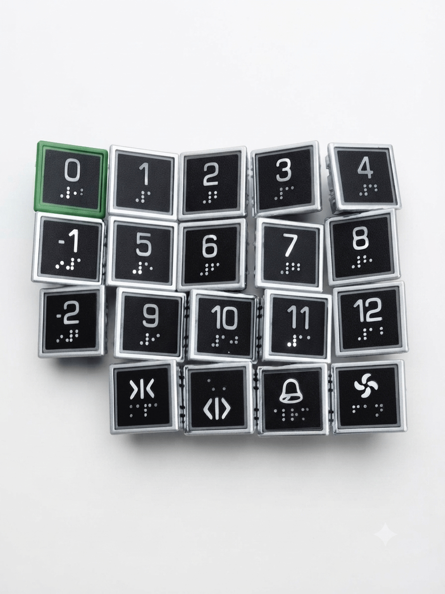 KAYATEC KB03 Tekli Kare Asansör Çağırma Butonu  Kat Çağırma Düğmesi
