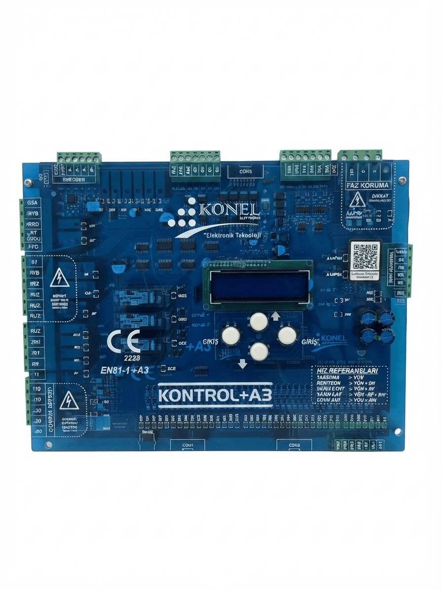 KONEL Kontrol+A3 EN 81-1+A3 Asansör Kumanda Kontrol Kartı