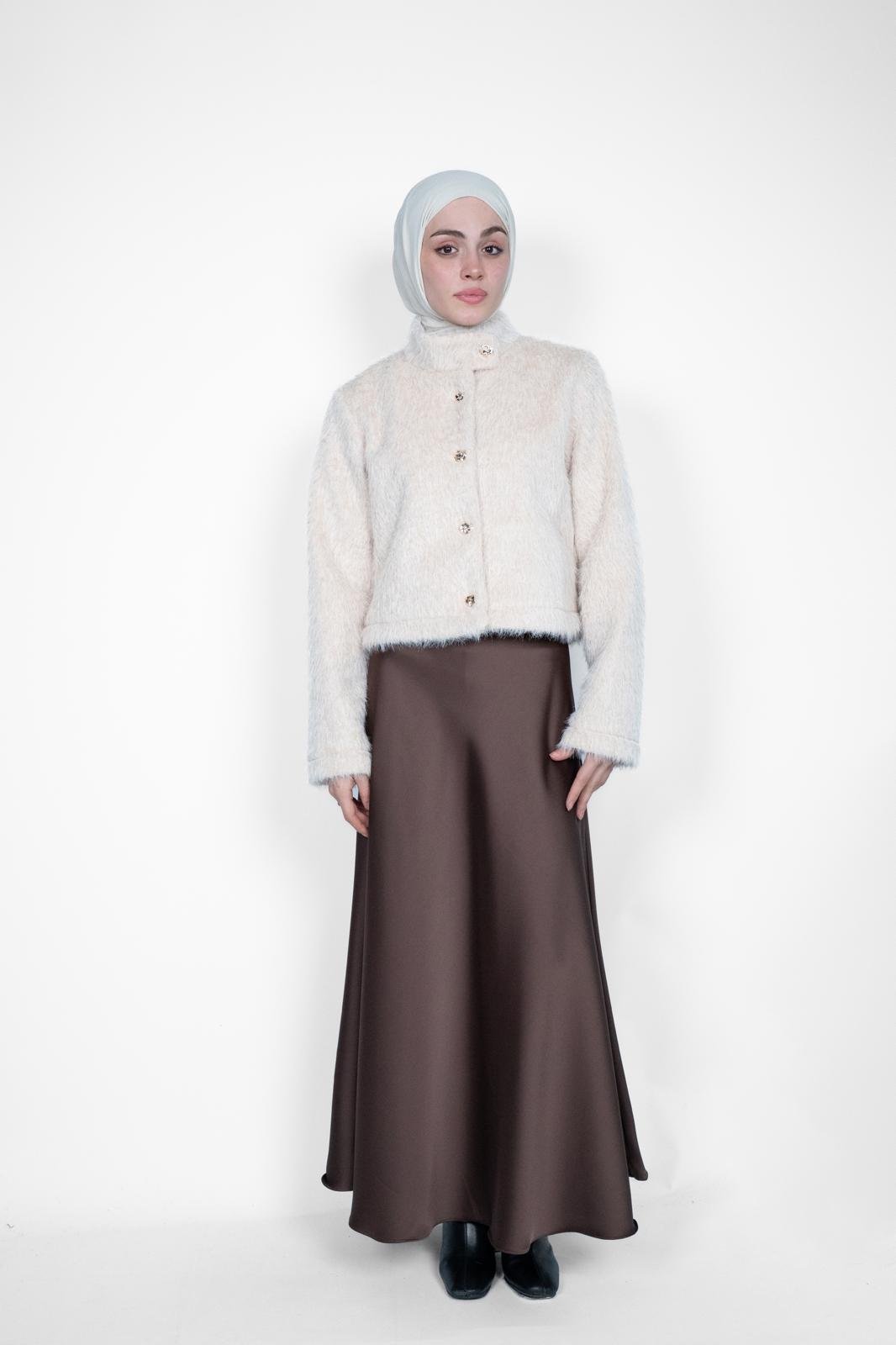 PREMİUM CROP KAŞE CEKET EKRU