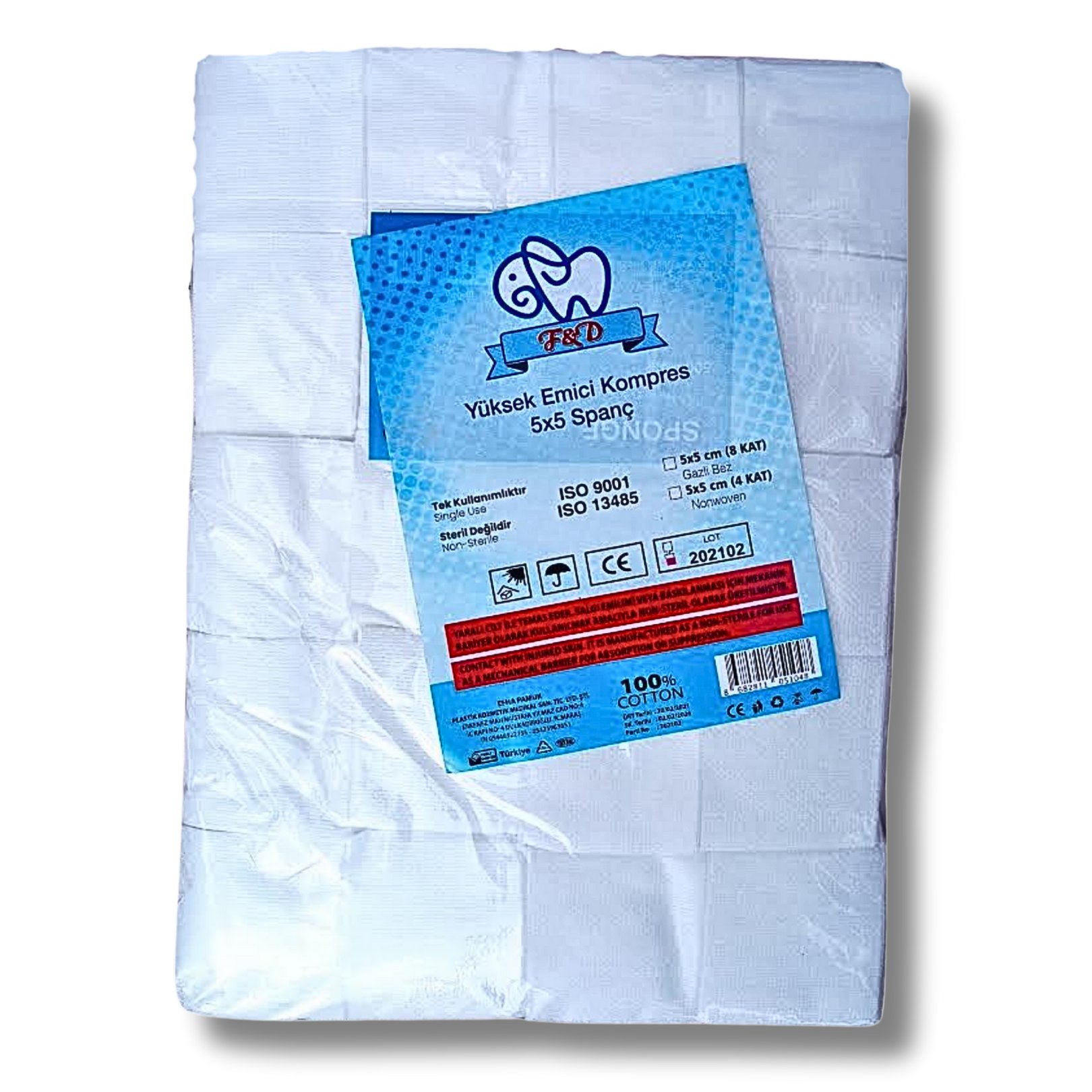 5*5 Cm  4 Kat  (Non Wowen) 500'lü