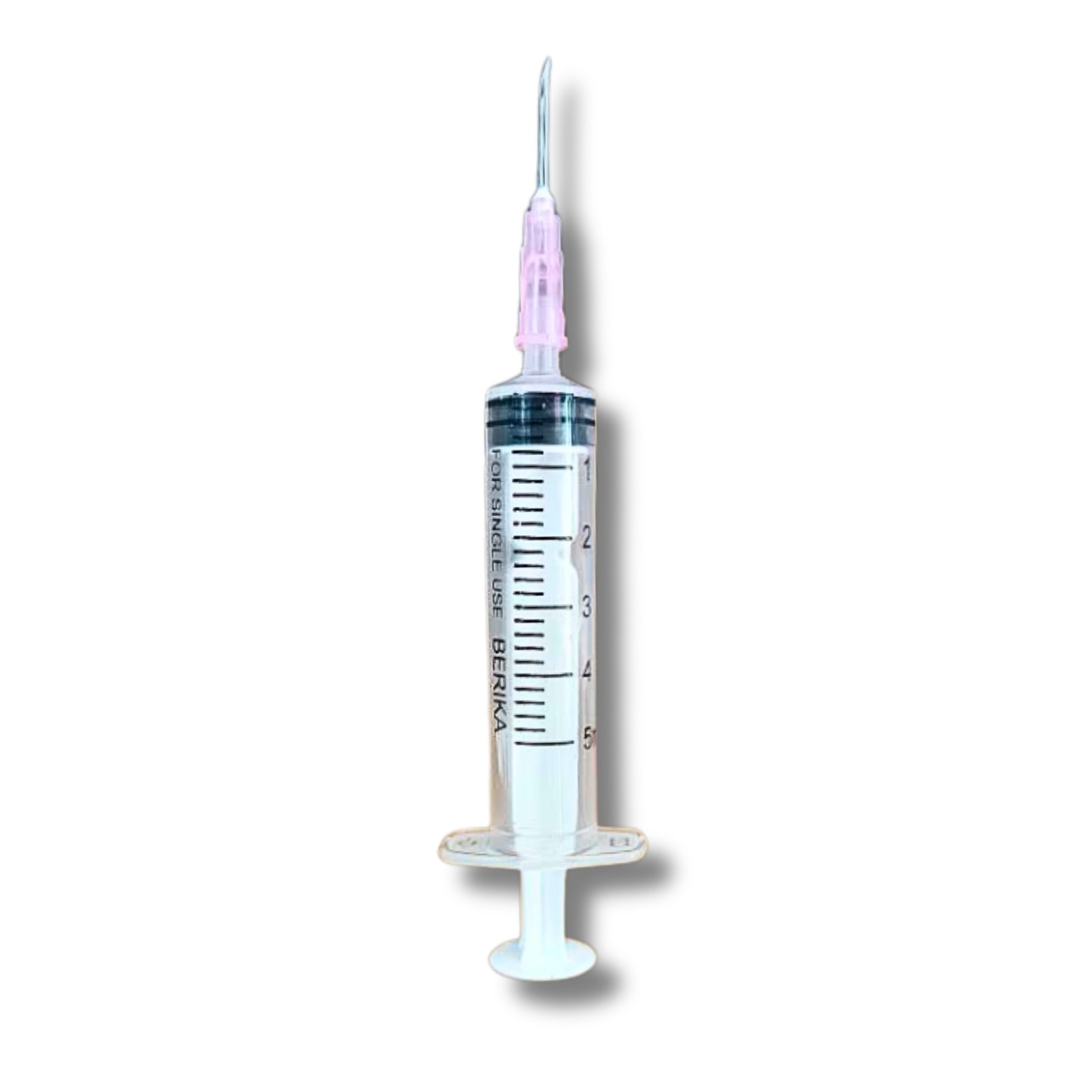 Berika 5 ml pembe kısa enjektör