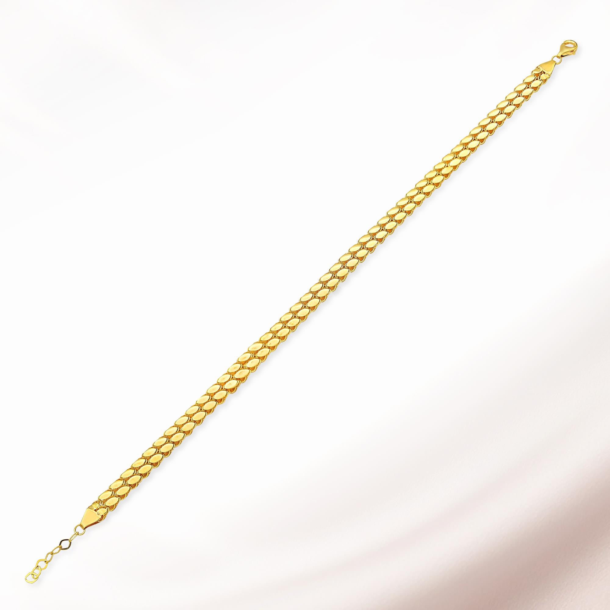 Pullu Zincir Bileklik Döküm Model 2 Sıra 22K - BL079