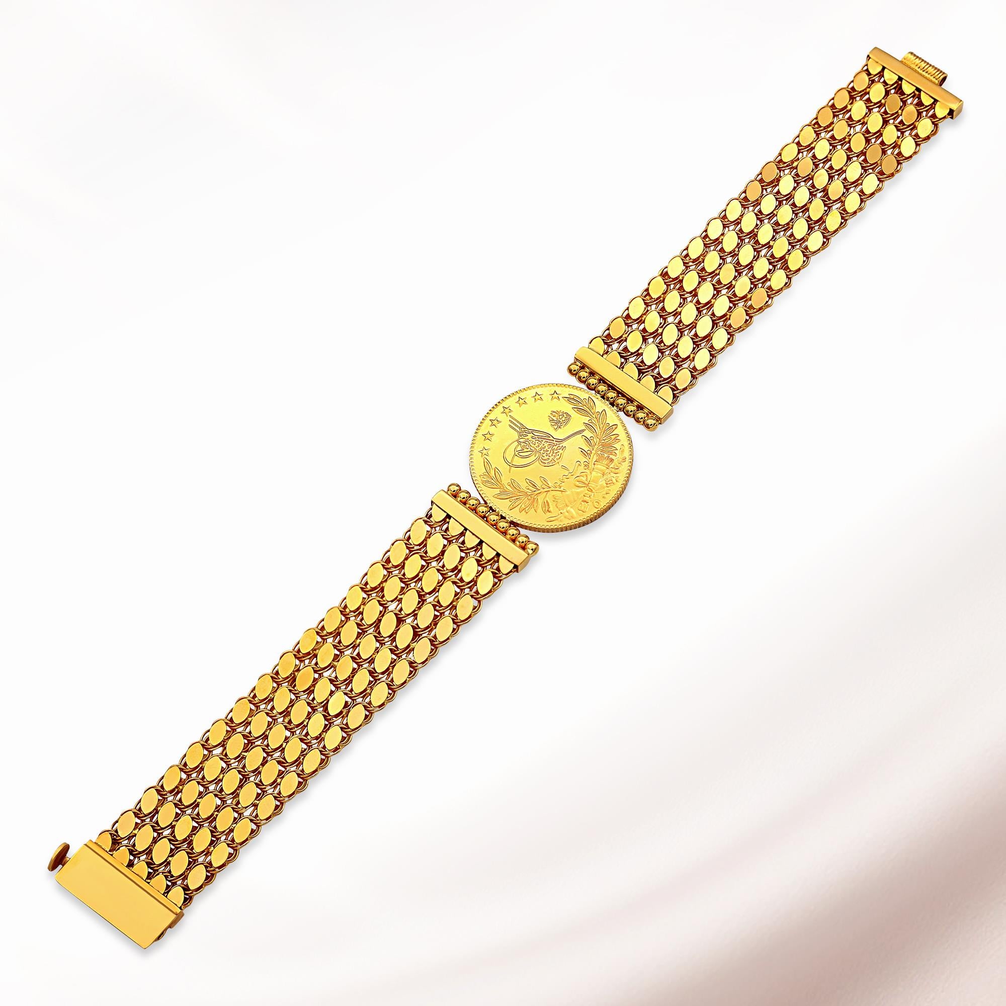 Reşat 2.5 Bileklik Pullu Zincir 22K - BL071