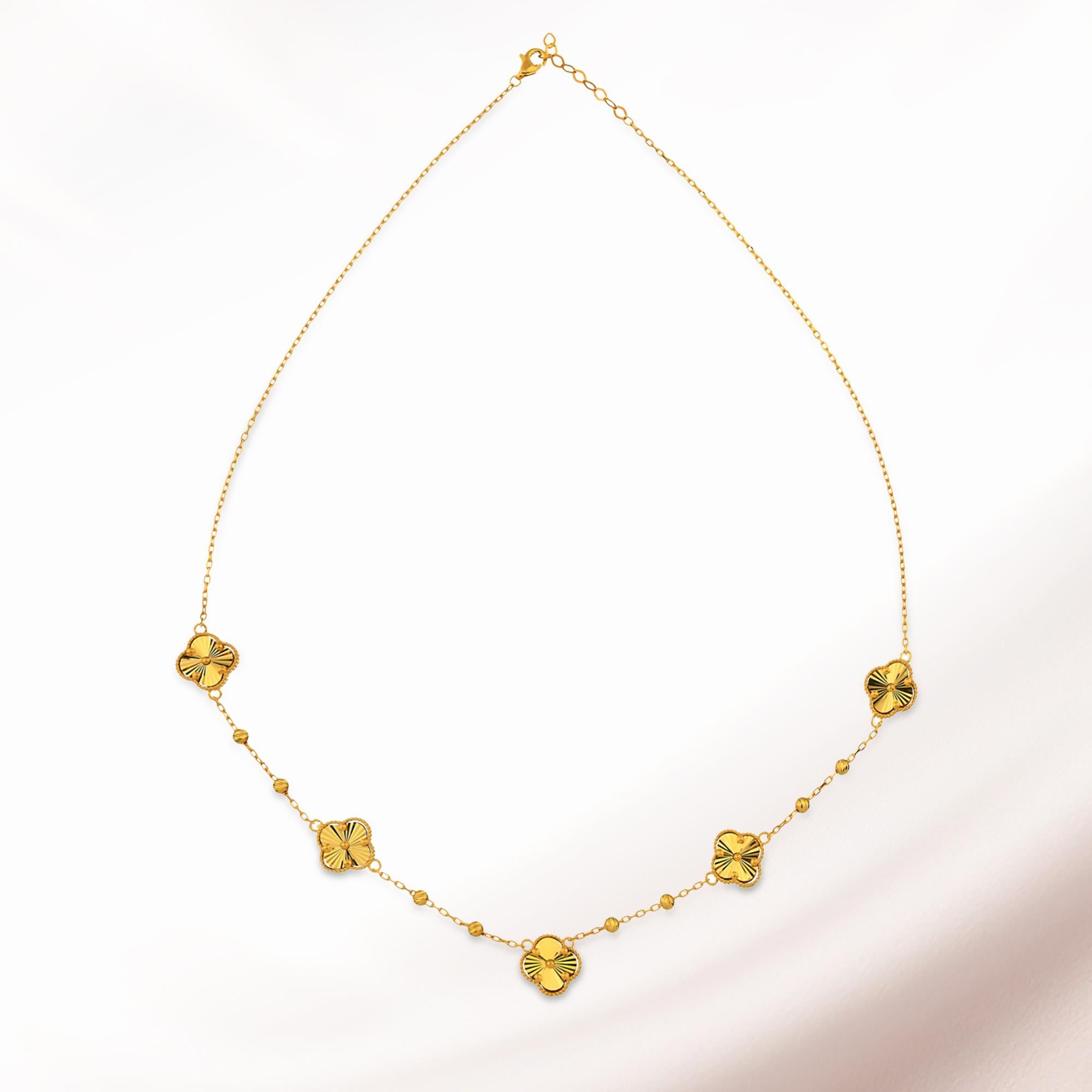 Van Cleef Set Dorikalı Zincir 22K - ST017
