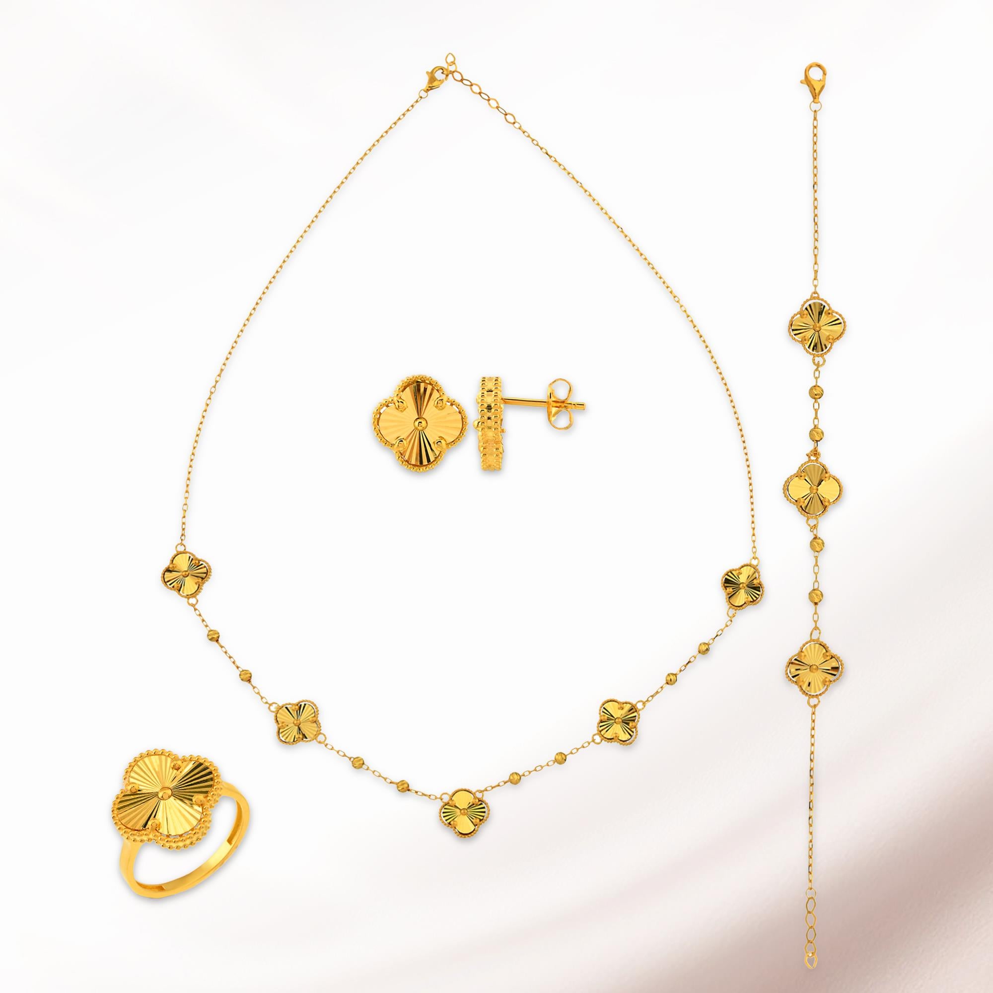 Van Cleef Set Dorikalı Zincir 22K - ST017