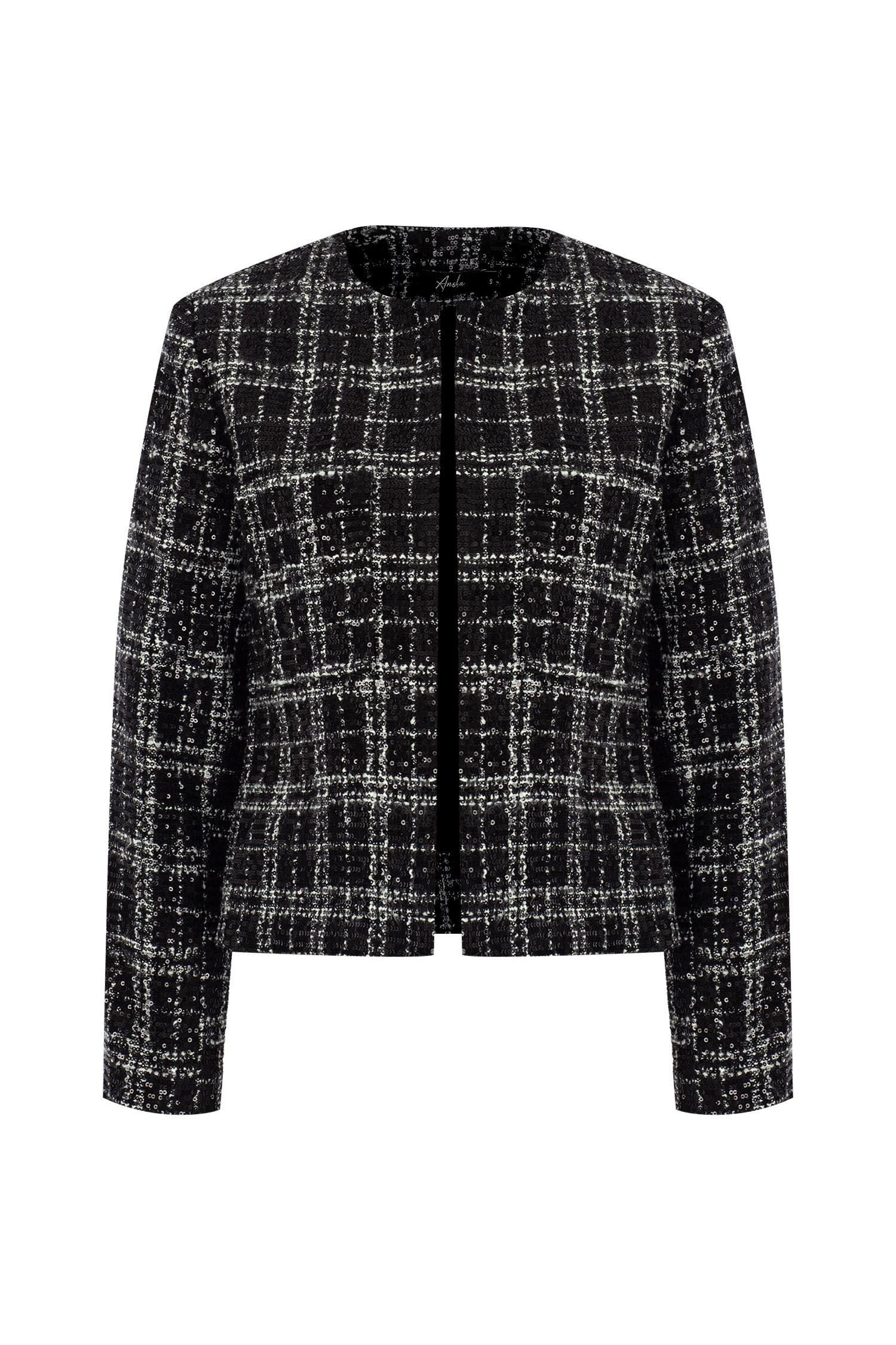 CHECKED SHIMMER JACKET