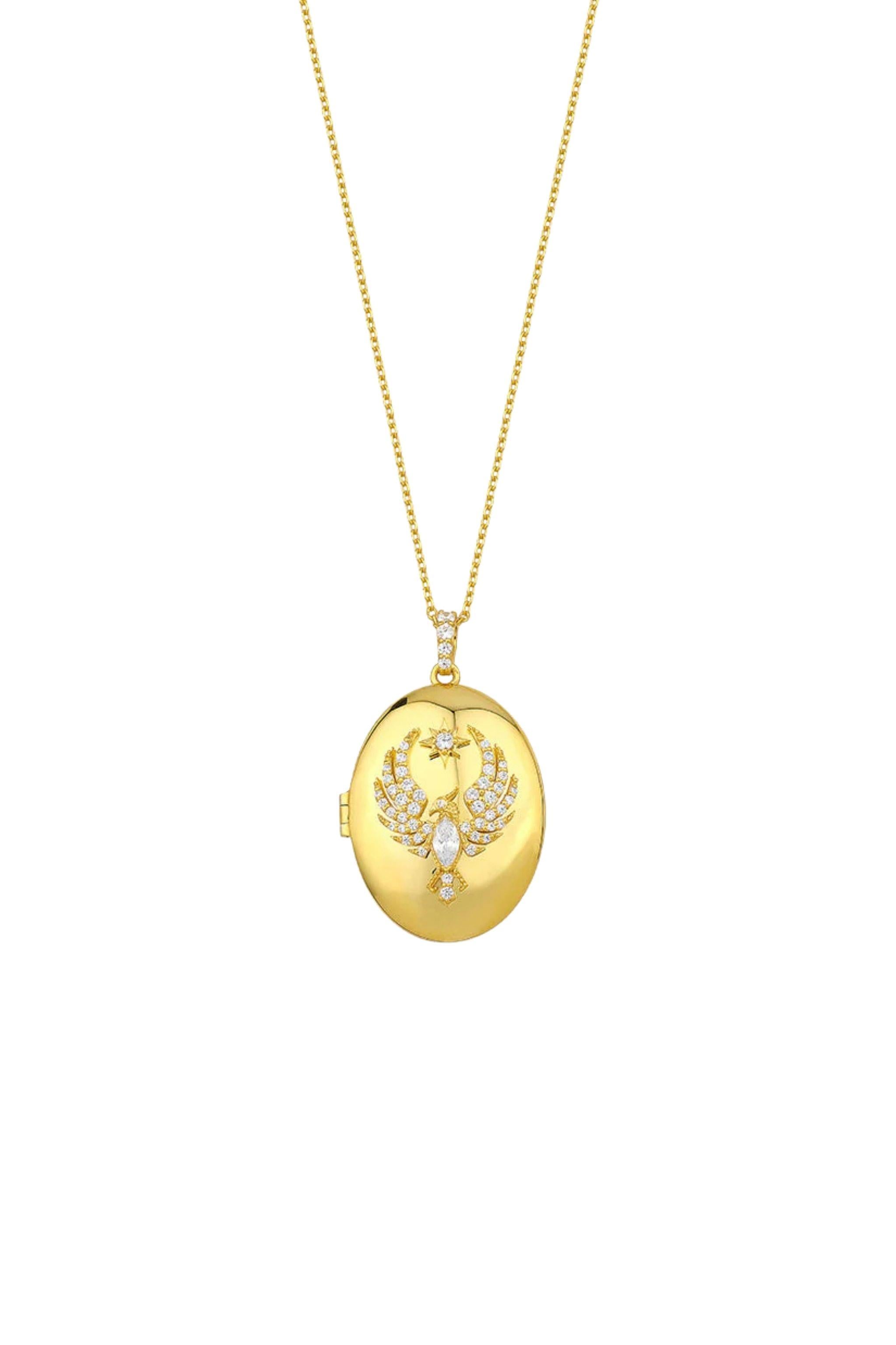 Gold Renk Çelik Arya Kolye / Model 632
