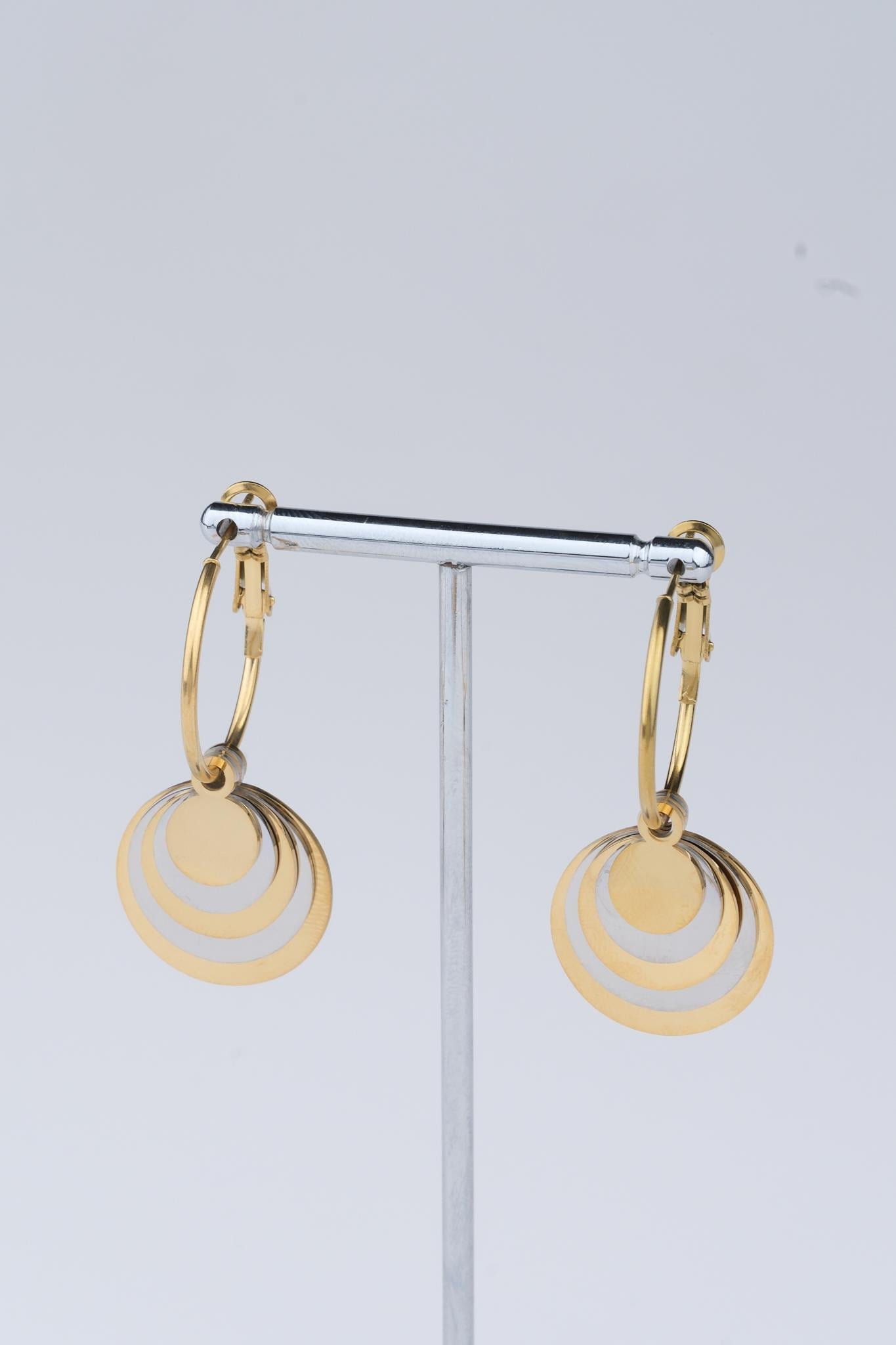 Gold Renk Çelik Küpe / Model 116