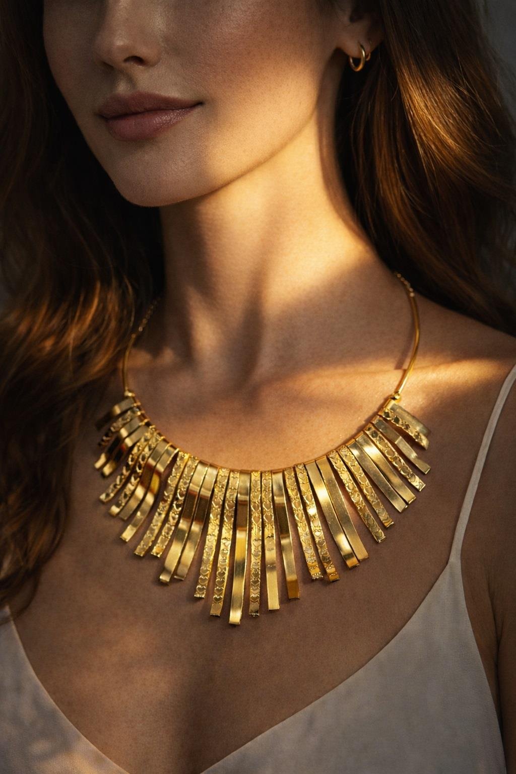 Gold Renk Choker Kolye Model 111