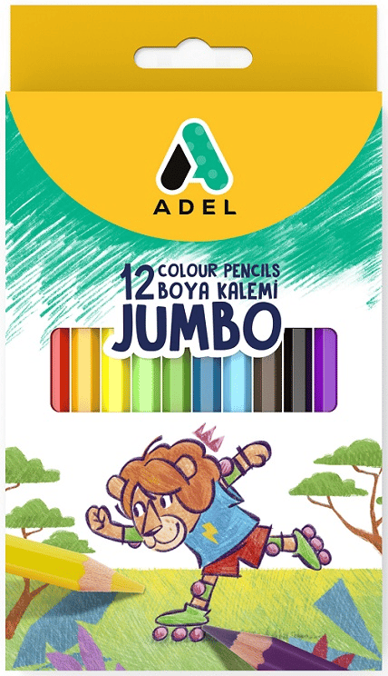 ADEL KURU BOYA JUMBO HEXA TAM BOY 12 RENK
