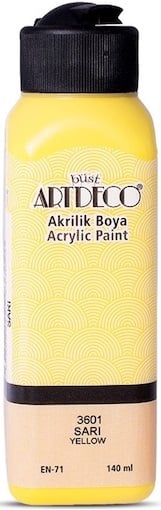 ARTDECO AKRİLİK BOYA 140ML SARI 3601