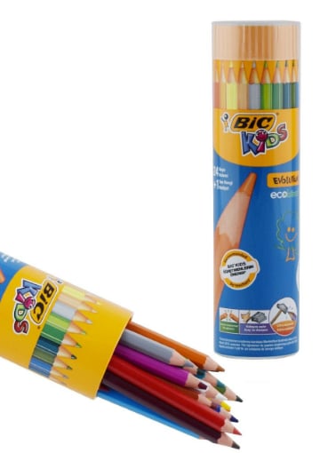 BİC EVOLUTION KURU BOYA KALEMİ 24+1'Lİ METAL TÜP