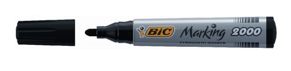 BİC MARKÖR 2000 YUVARLAK UÇ 12 li SİYAH