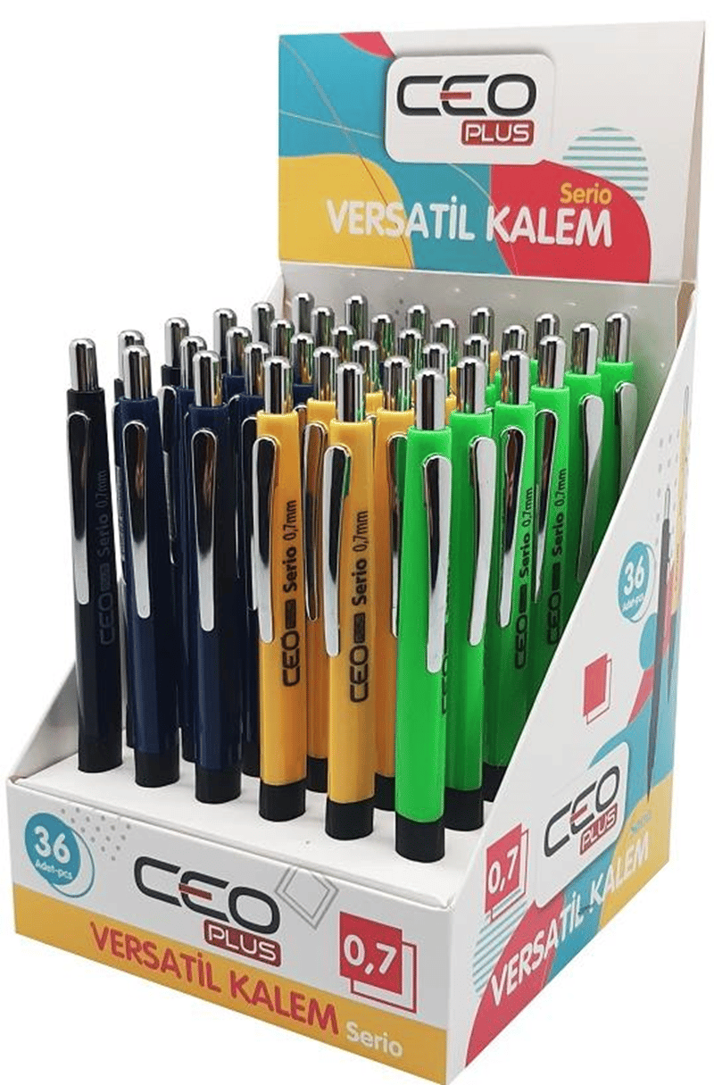 CEO VERSATİL KALEM TOMBİK ÜÇGEN GÖVDE 0.7MM 36'LI 