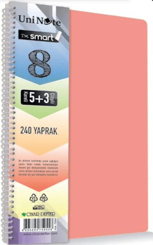 ÇINAR SMART A4 AYRAÇLI DEFTER 200 YP 5+3