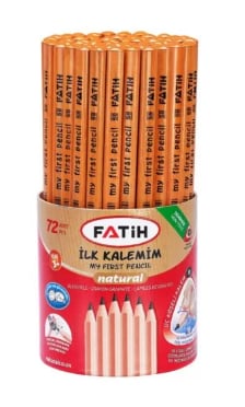 FATİH JUMBO ÜÇGEN BAŞLANGIÇ KALEMİ NATURAL 72'Lİ