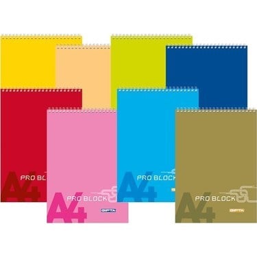 GIPTA PRO BLOCK SPİRALLİ KARTON KAPAK BLOKNOT A4 40-1