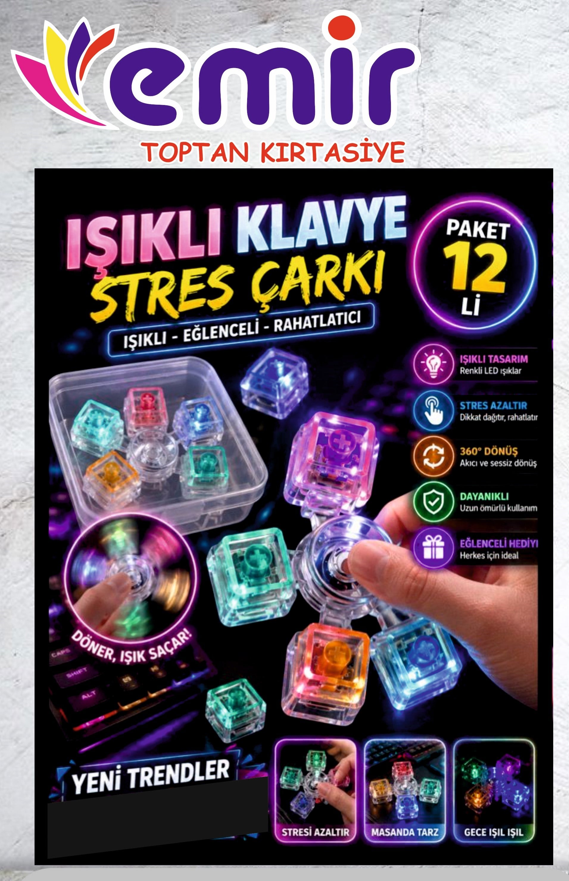 IŞIKLI KLAVYE STRESS ÇARKLI