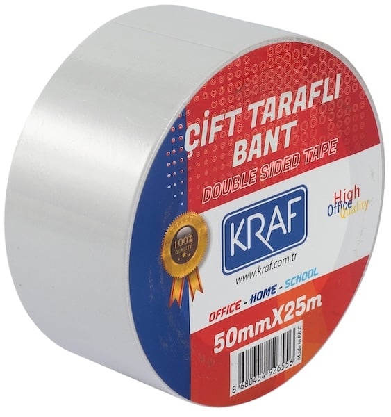 KRAF ÇİFT TARAFLI BANT 50mm x 25m