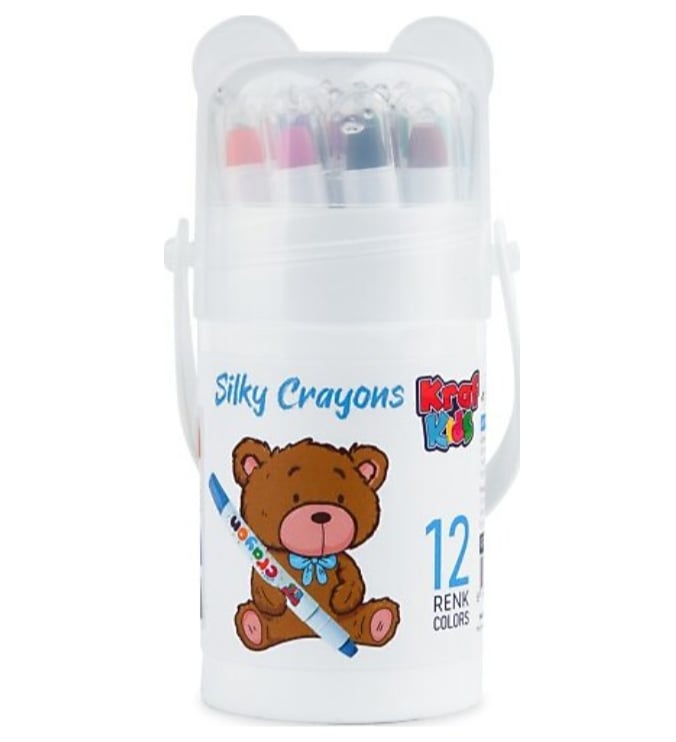 KRAF KIDS PASTEL BOYA 12 Lİ ÇANTALI 
