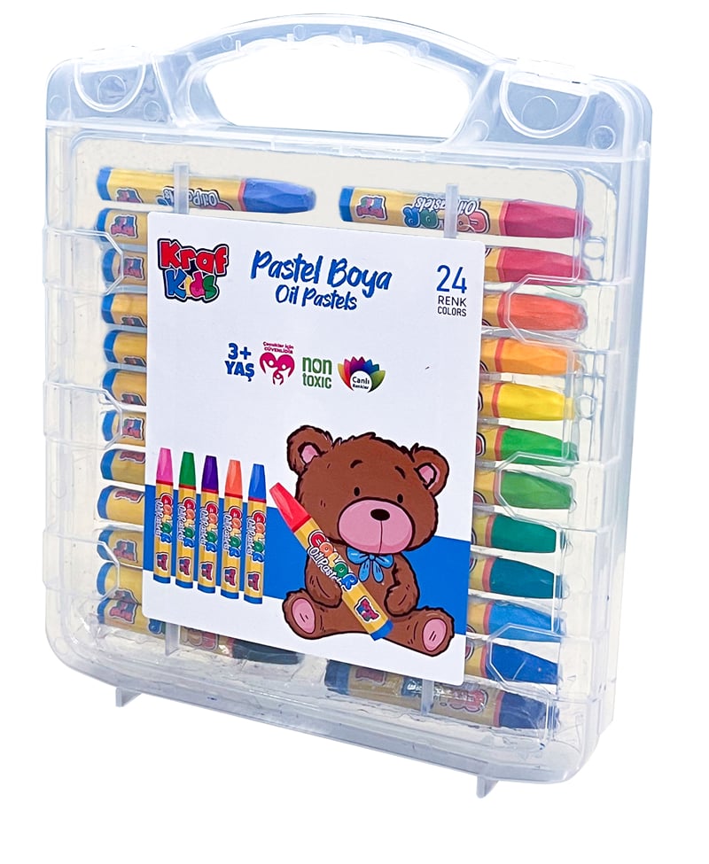 KRAF KIDS PASTEL BOYA 24 LÜ ÇANTALI