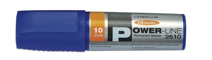 LİNEPLUS 2610 100 mm PERMANENT KALEM MAVİ 12 Lİ