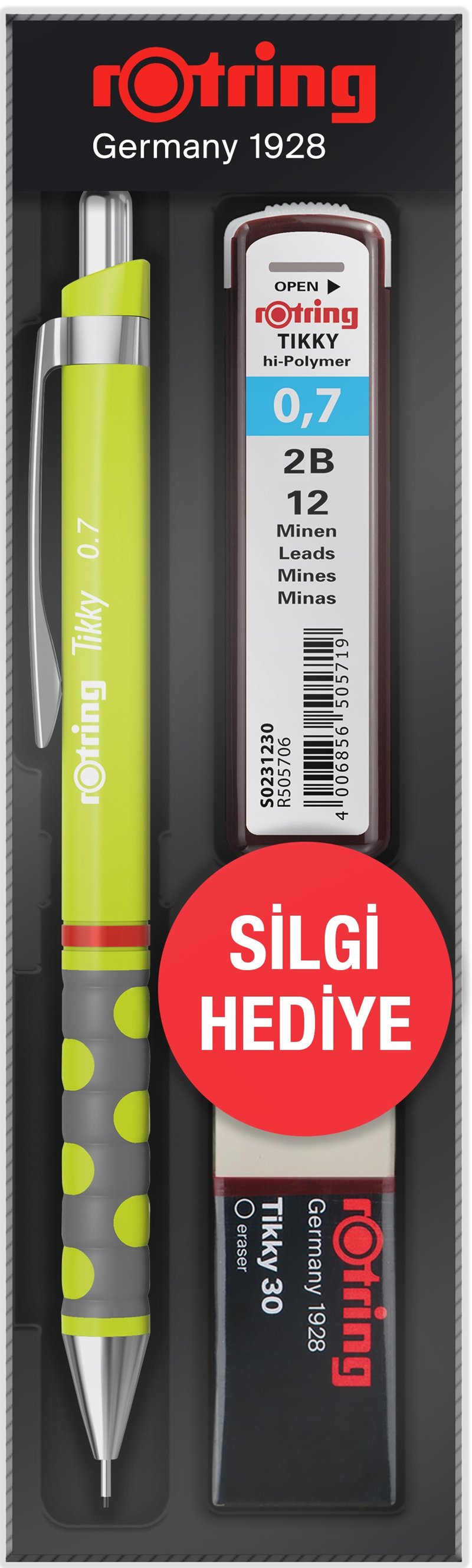 ROTRİNG VERSATİL KALEM TIKKY OKUL SETİ 0.7 LİMON YEŞİLİ 