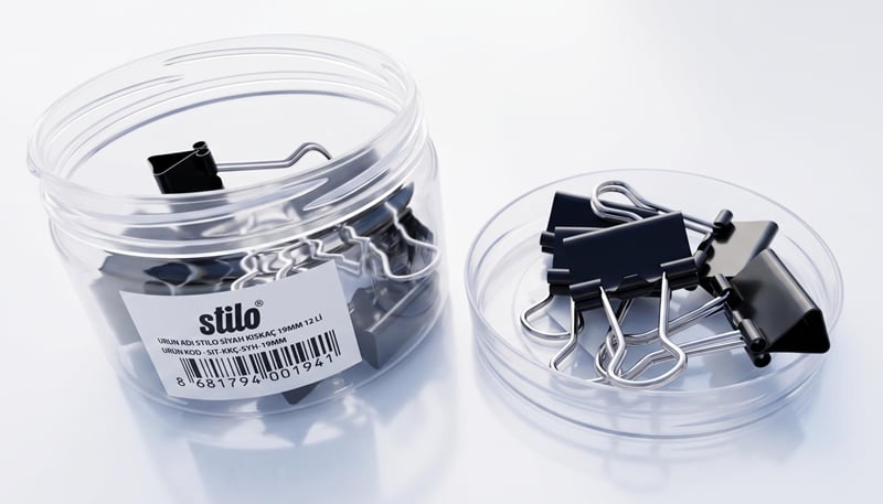 STİLO KISKAÇ SİYAH 19 MM 12 Lİ