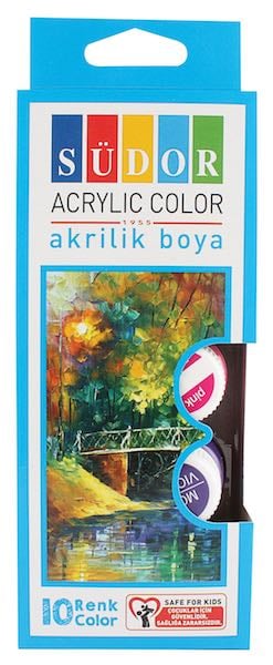 SÜDOR AKRİLİK BOYA SET 10 RENK 20 ML 