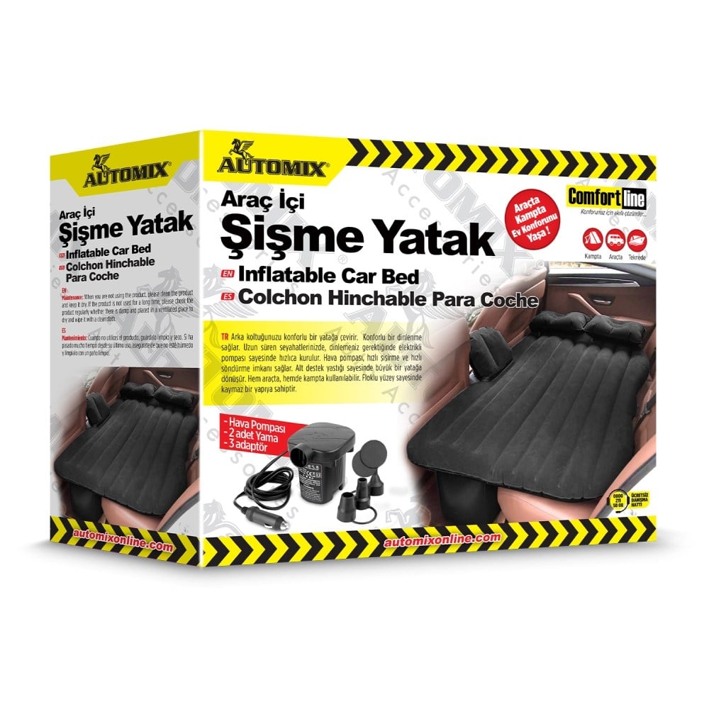Automix Araç içi Şişme Yatak 12V (Pompa + Yastık Seti) 44288