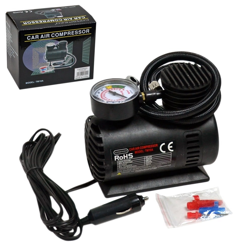 Carspeed Hava Kompresörü 12V 250 Psi Plastik Siyah TM10A CS-KP300