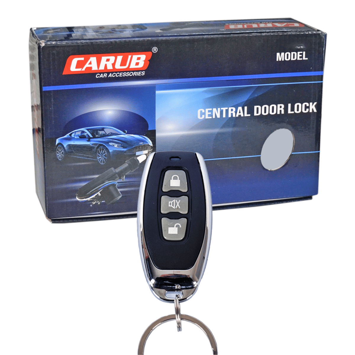 Carub 12V Merkezi Kilit Siyah Krom Kumandalı BR4600466