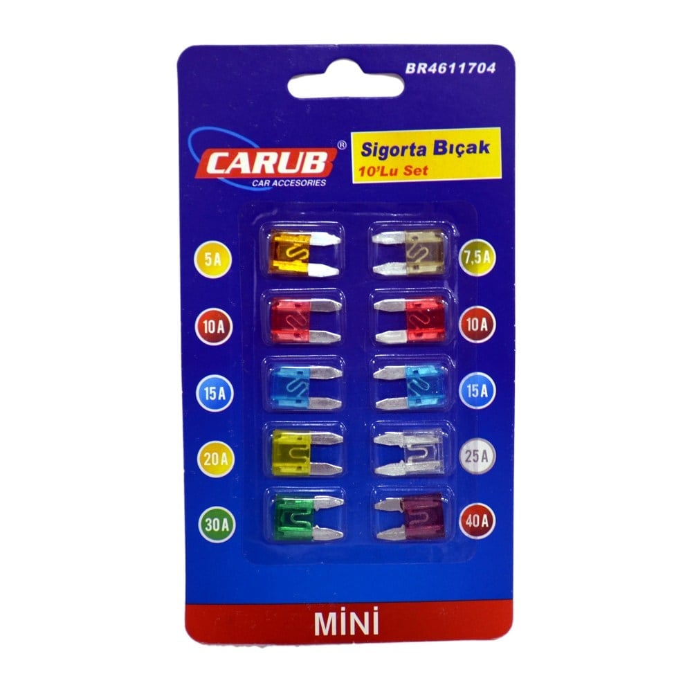 Carub Bıçak Sigorta Mini 10 lu Set BR4611704