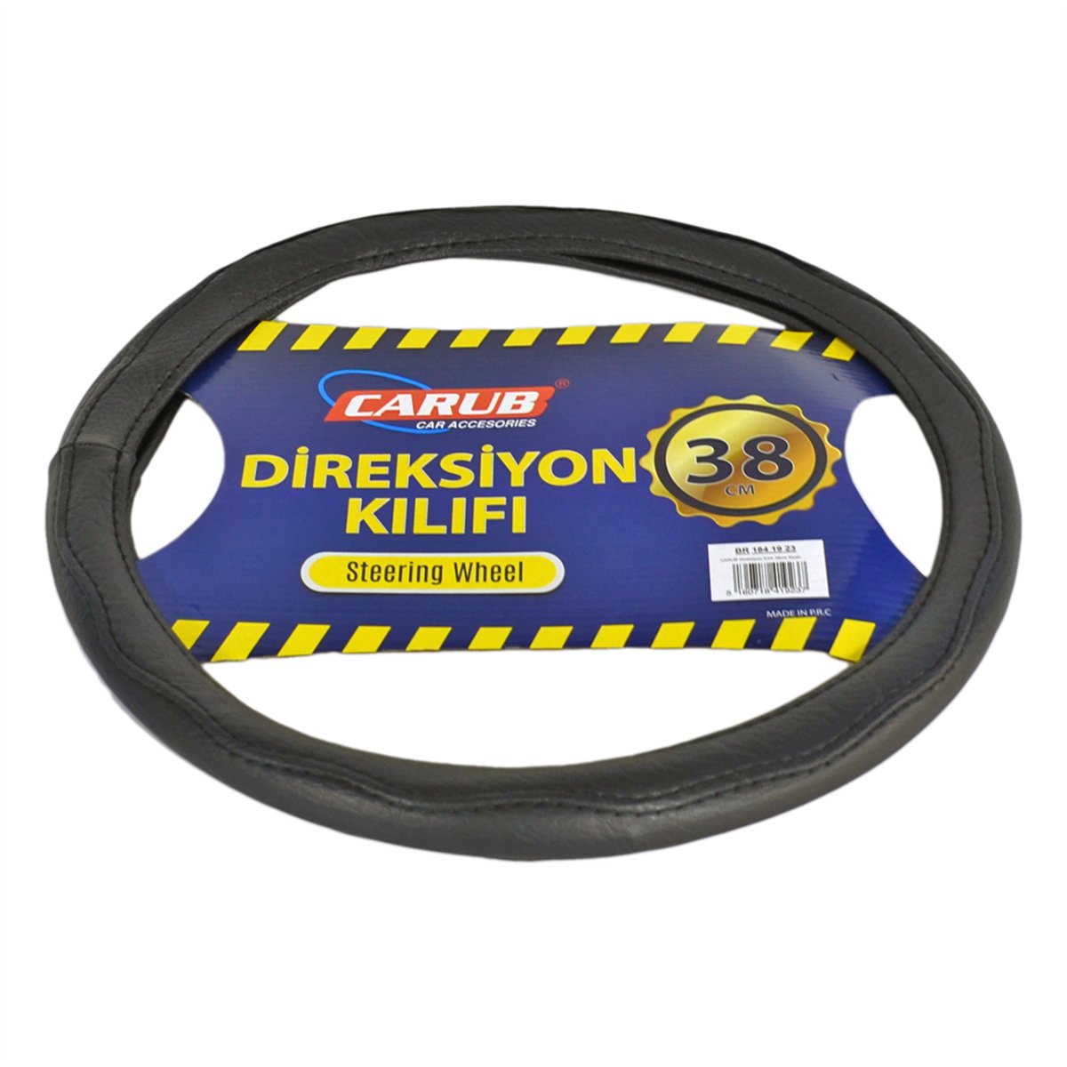 Carub Geçmeli Direksiyon Kılıfı Dikişli Siyah 38 cm BR1841923