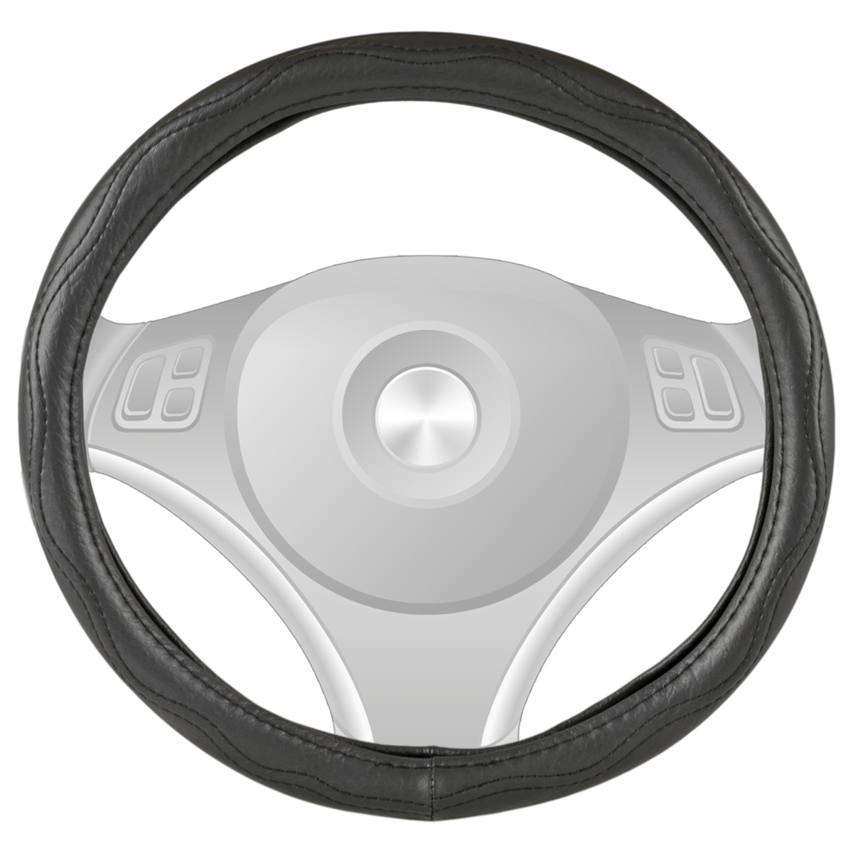 Carub Geçmeli Direksiyon Kılıfı Siyah 36 cm BR1841330