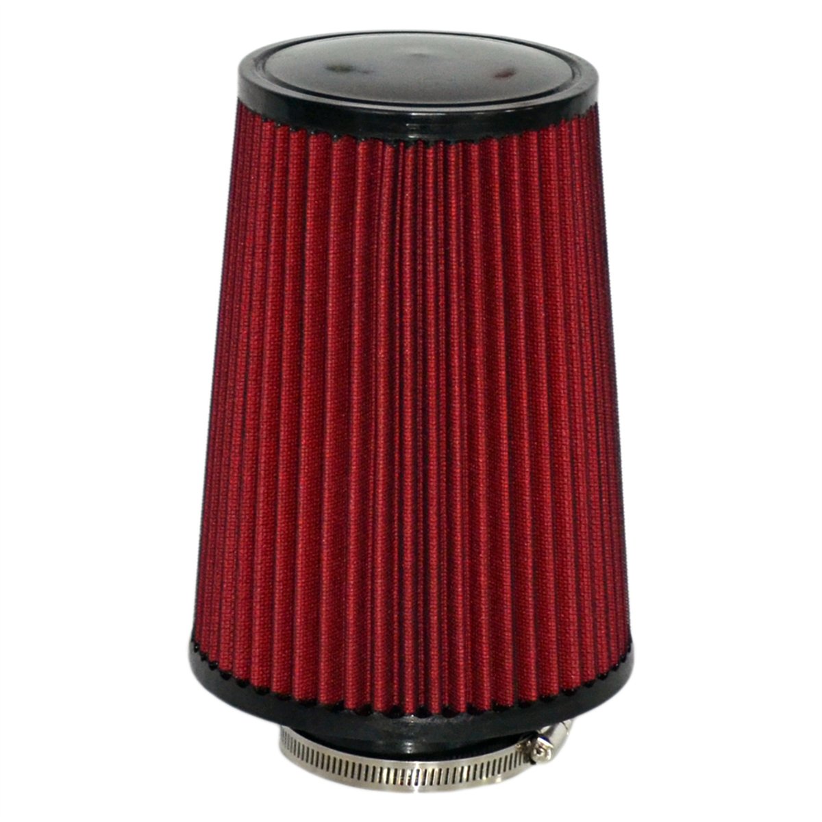 Carub Hava Filtresi Tuning Krom-Kırmızı Uzun 24cmx15cm (Giriş: 76mm) BR4686340