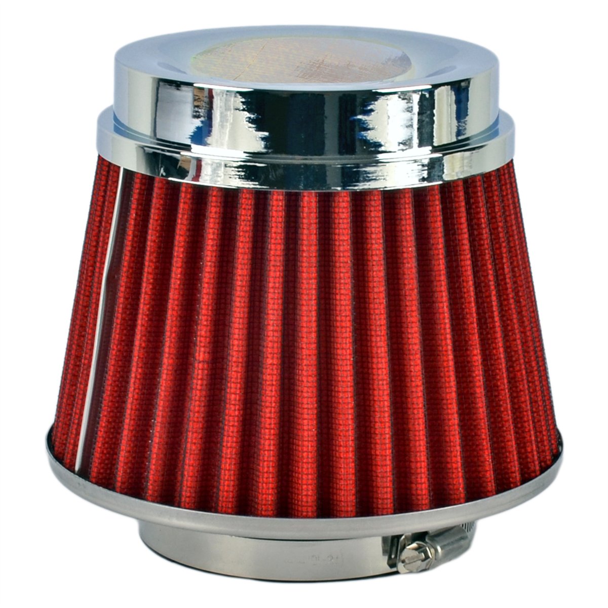 Carub Hava Filtresi Tuning Krom-Kırmızı 15cmx15,5cm (Giriş 2 Aparatlı) BR4686301